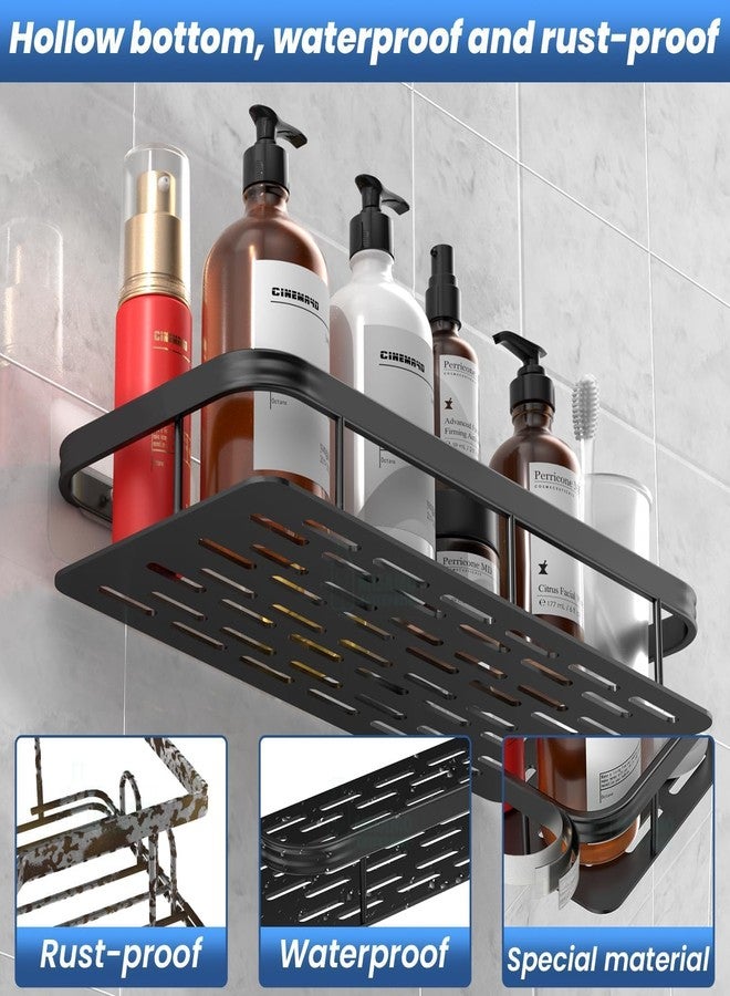 Austell Pack of 2 Aluminium Self Adhesive Bathroom Shelf for Wall Shelf Organizer Wall Mounted Bathroom Shelves, Rack Holder Stand for Bathroom Accessories Organiser Without Drill - Image 4